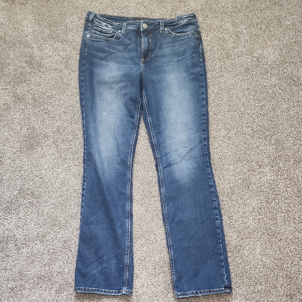 Silver Jeans Women's Straight Leg Blue Denim